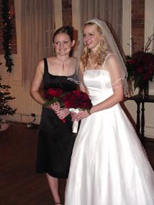 Stephanie and sister maid of honor, Allison Wegg